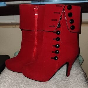 Stylish Red Women's Ankle Boots